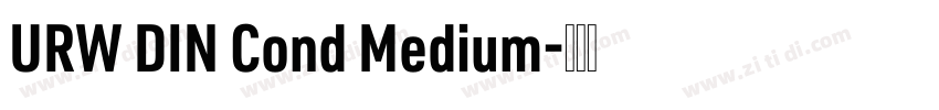 URW DIN Cond Medium字体转换